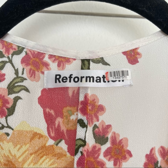 Reformation White Floral Vneck Maxi Dress - Picture 5 of 13